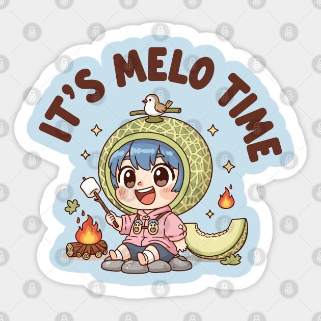 Melon Camping Adventure Sticker by enrynz
